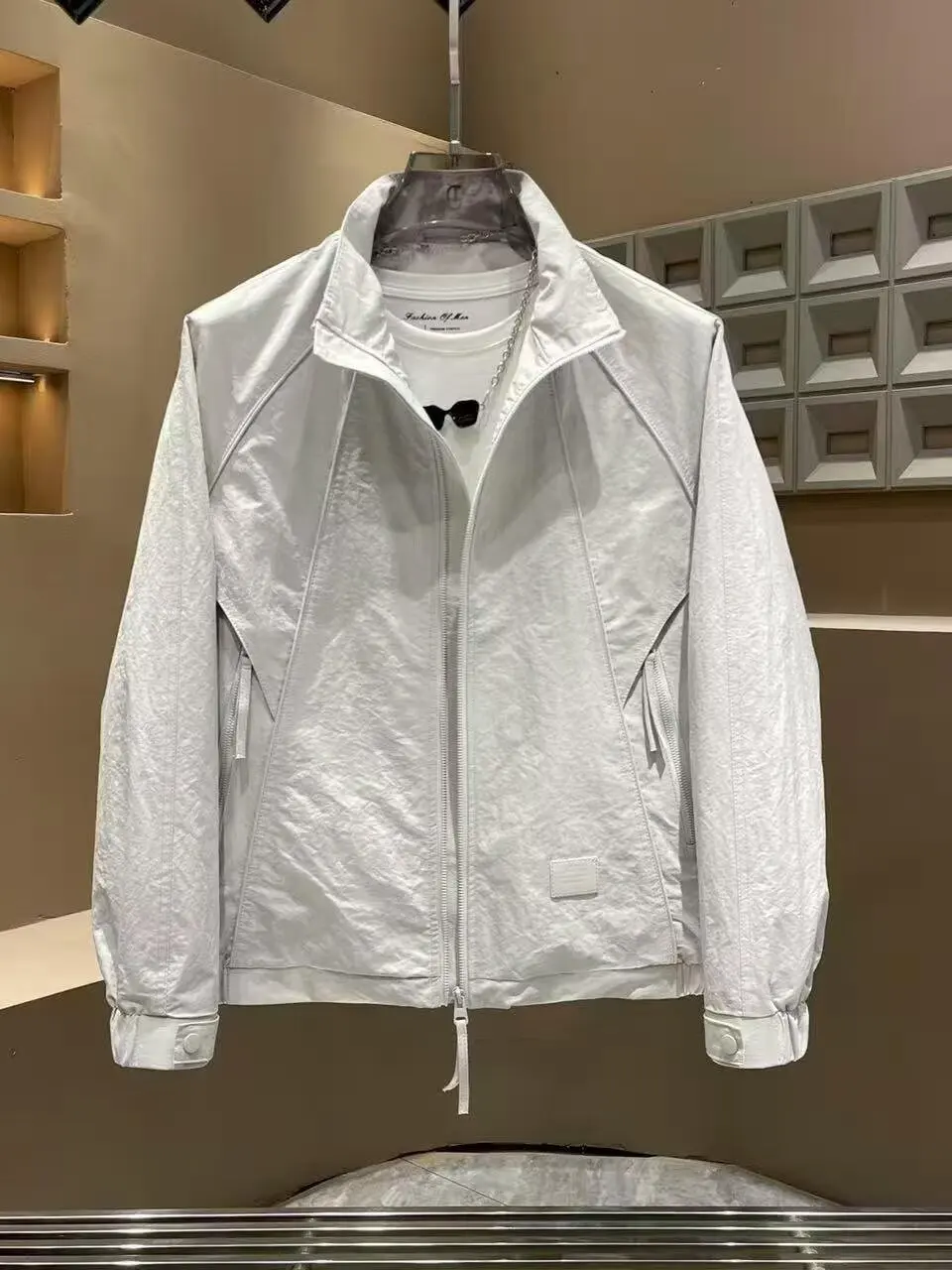 

Мужская повседневная куртка для активного отдыха, весна-осень, с воротником-стойкой, модная, простая, высококачественная, универсальная, для досуга