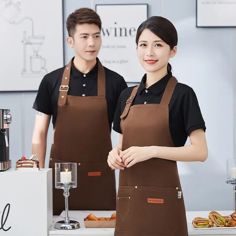 Customized your logo new fashion casual men and women Woolen apron