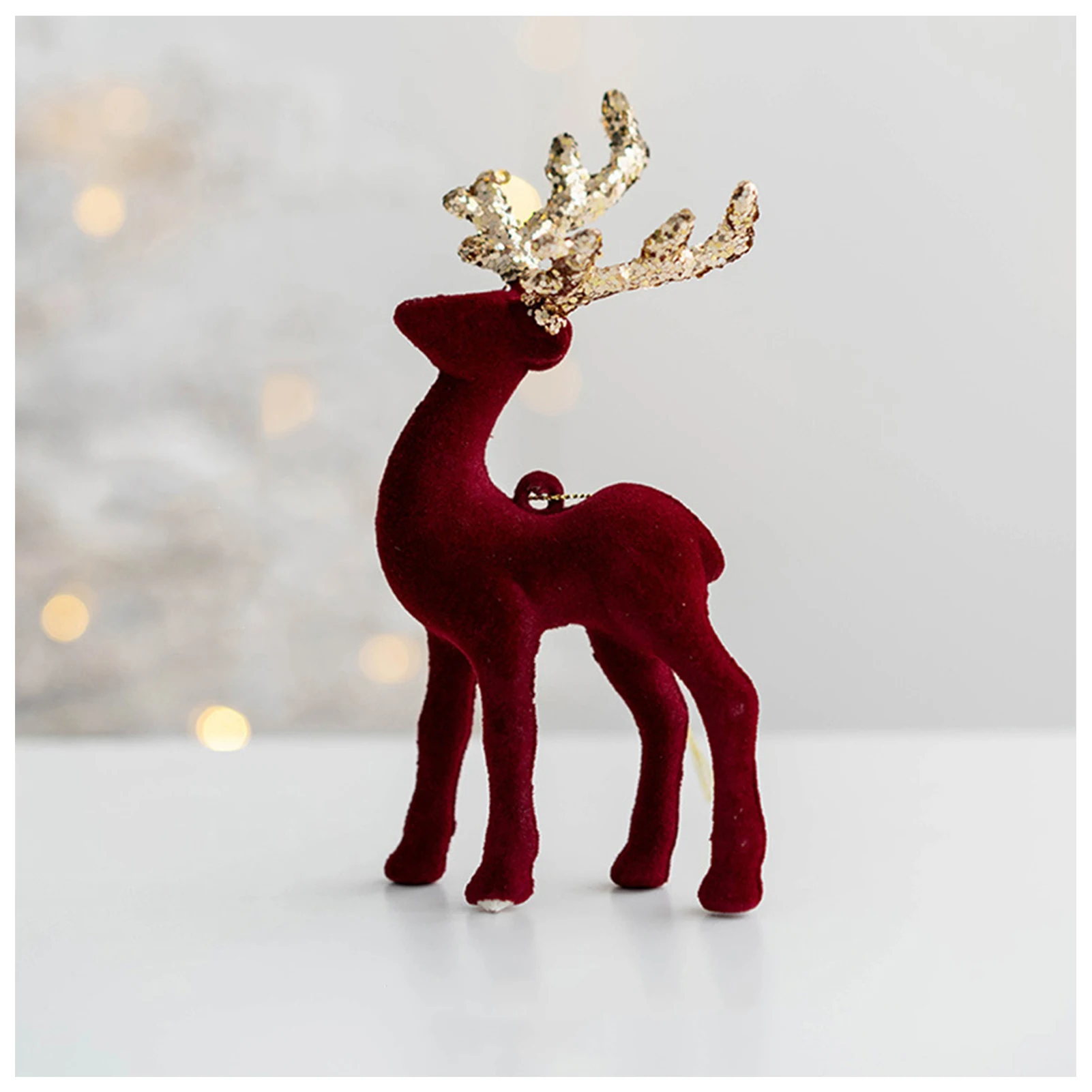 Christmas Tree Elk Pendant Decoration Soft Comfortable Touch Feeling Pendant for Home Party Decoration