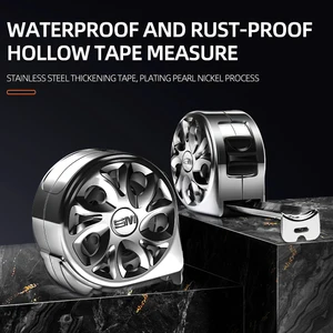 Thép không gỉ, chống ăn mòn, thước kẻ có thể thu vào, thiết kế rỗng, dụng cụ đo gỗ, 5m * 25 mm 9 Công cụ cơ khí bán hàng chính - №10