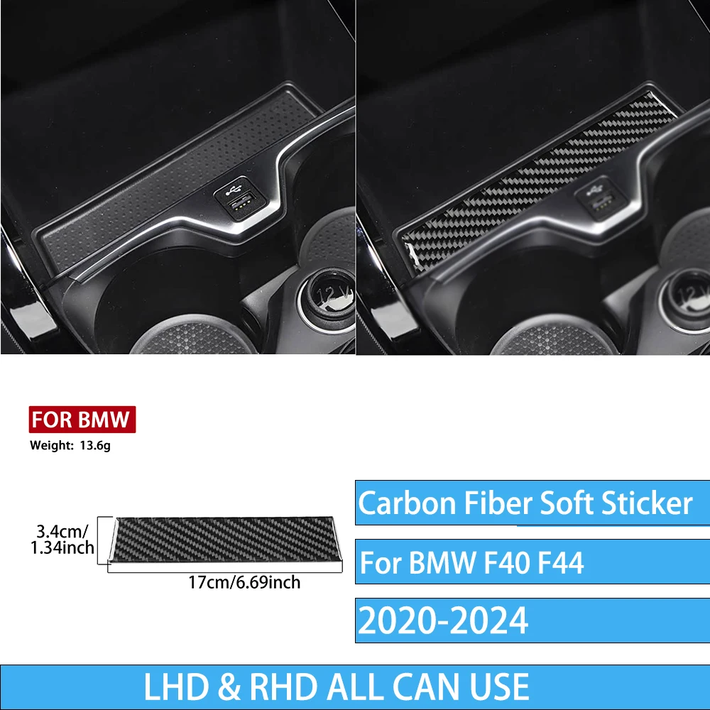 Echte carbon fiber auto-accessoires zwarte trim cover zachte sticker voor BMW 1/2 Serie F40 F44 2020 2021 2022 2023 2024