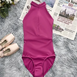 Ballet Leotard for Women, Pink Sleeveless Gymnastics Performance Dress, Adult Aerial Yoga Costume