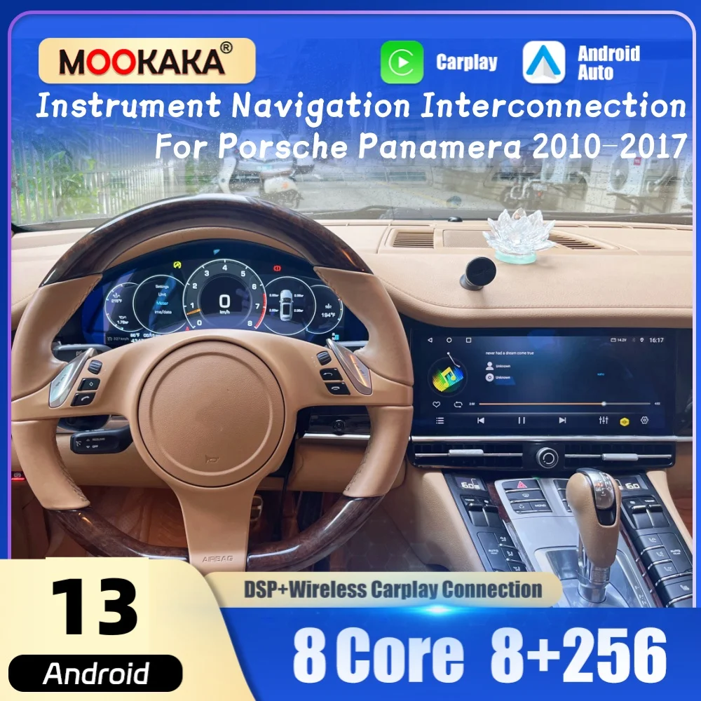 For Porsche Panamera 2010-2017 Instrument Navigation Interconnect Virtual cockpit Car Radio Multimedia Player LCD Meter GPS Navi