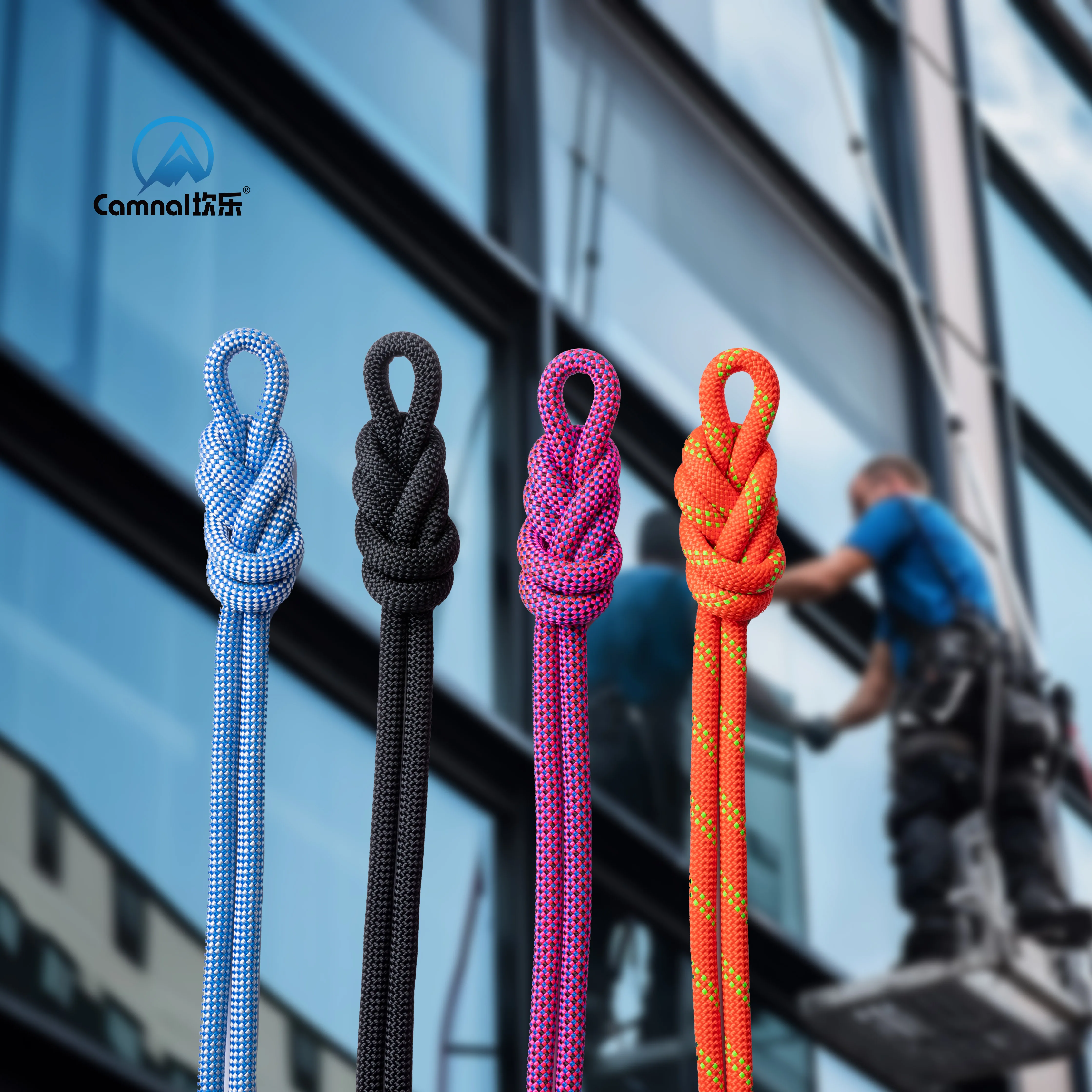 10mm 1M Factory Customized 4-20 mm Cord Safety Rope Outdoor Mountain Static Climbing Rope Braided Nylon Rope High Strength