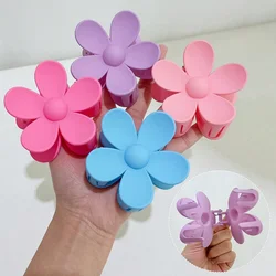 4PCS Fashion Flower Hair Claw Clips for Women Sweet Girls Solid Crab Hair Claws Ponytail Hairpin Barrette Headwear Accessories