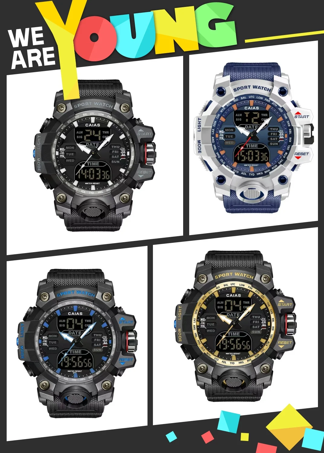 

Brand-new and fashionable electronic watches are suitable for you to accurately keep track of time on any sports field.