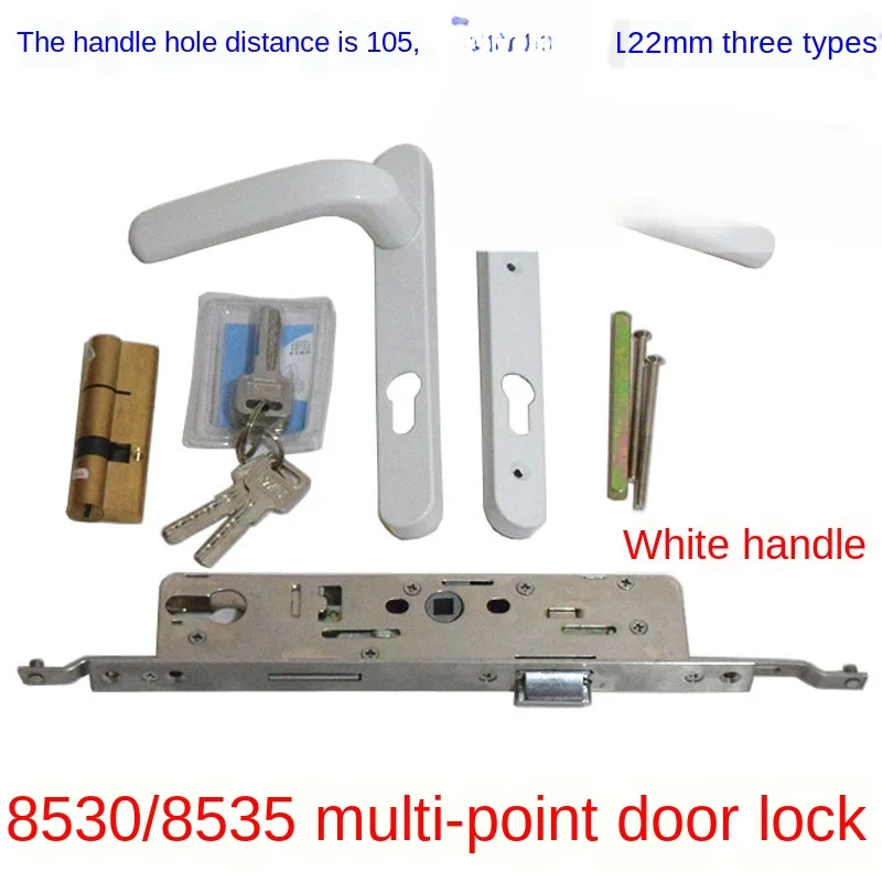 8530 multi-point linkage broken bridge aluminum casement door lock 8535 aluminum alloy multi-point lock plastic steel door lock