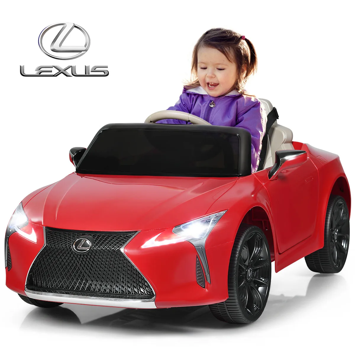 12V Kids Ride on Car Lexus LC500 Licensed Remote Electric Vehicle Red