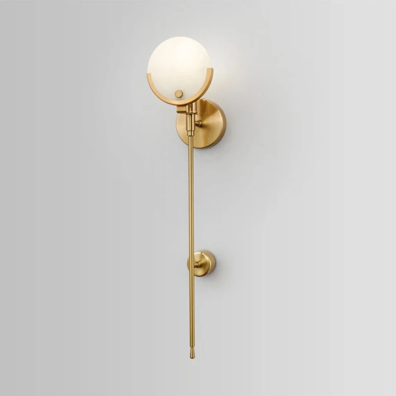 Imagem -04 - Nordic Modern Gold Marble Wall Lamp Lâmpada de Cabeceira Minimalista Led Home Indoor Light Luminárias para Sala de Estar Quarto Hotel Ls87vs