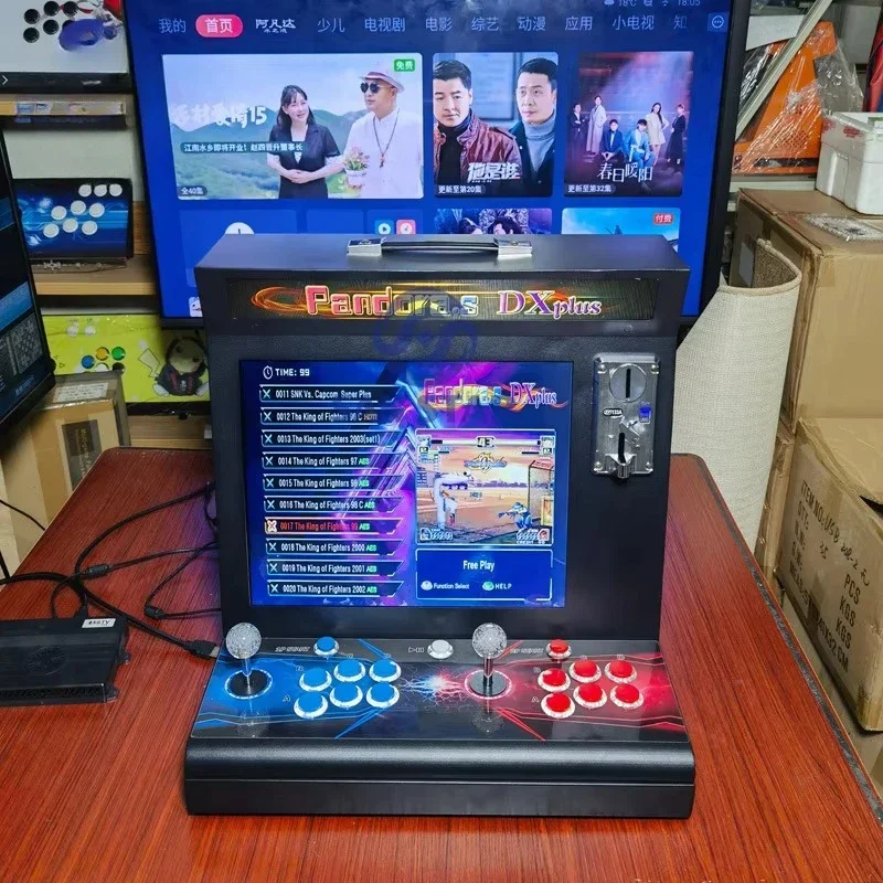 

Портативный настольный монетный уличный истребитель, аркадная машина, ретро-комплект, игровая консоль Pandoras Box, аркада 5000 в 1