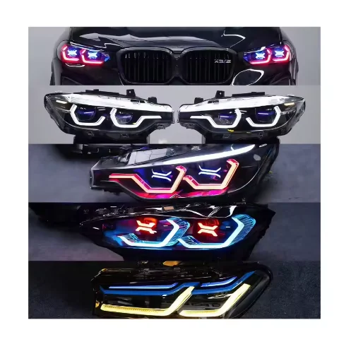 HETOP F32 Headlight E71 F22 F30 E90 Headlight Custom RGB Style G20 E60 E92 E87 E89 Modified Dual Color Style Upgrade OSS Style