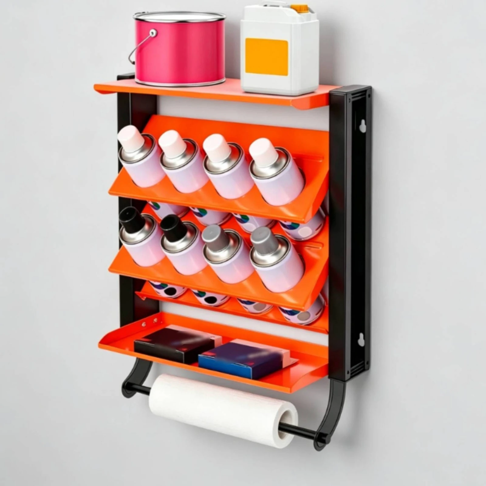 Workshop Tools Wallpaper - Tool Rack with Paper Towel Holder