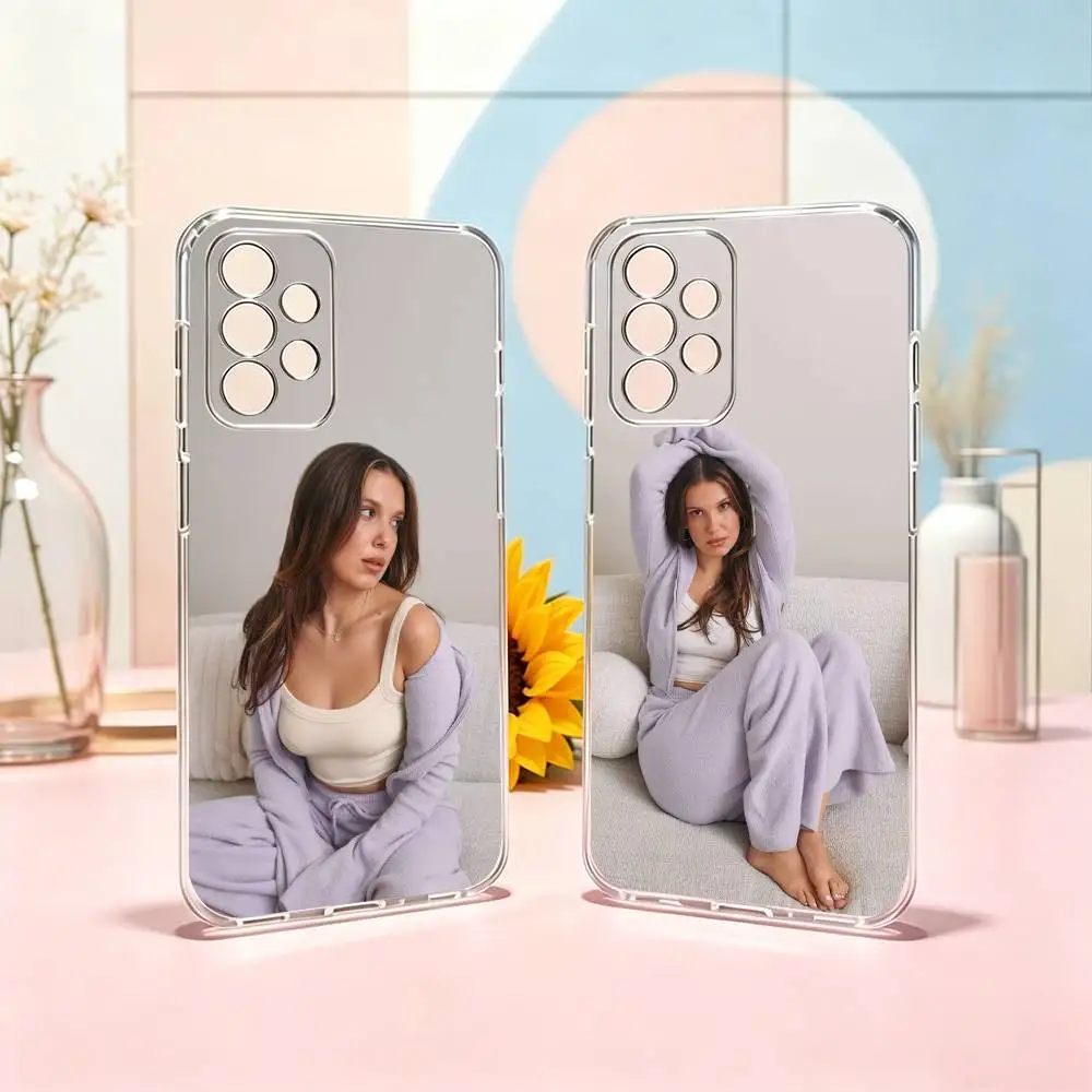 Чехол для телефона M-Millie Bobby Brown-N для Samsung S25, S24, S21, S22, S23, S30, Ultra, S20, Plus, Fe, прозрачный, в подарок