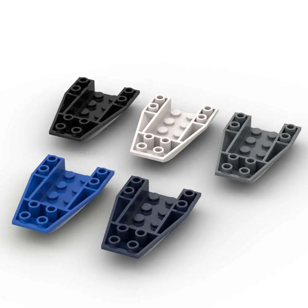 MOC 10PCS 43713 Wedge 6x4 Triple Inverted Curved Building Blocks Kit House Compatible Assemble Particle Idea Toys Children Gifts