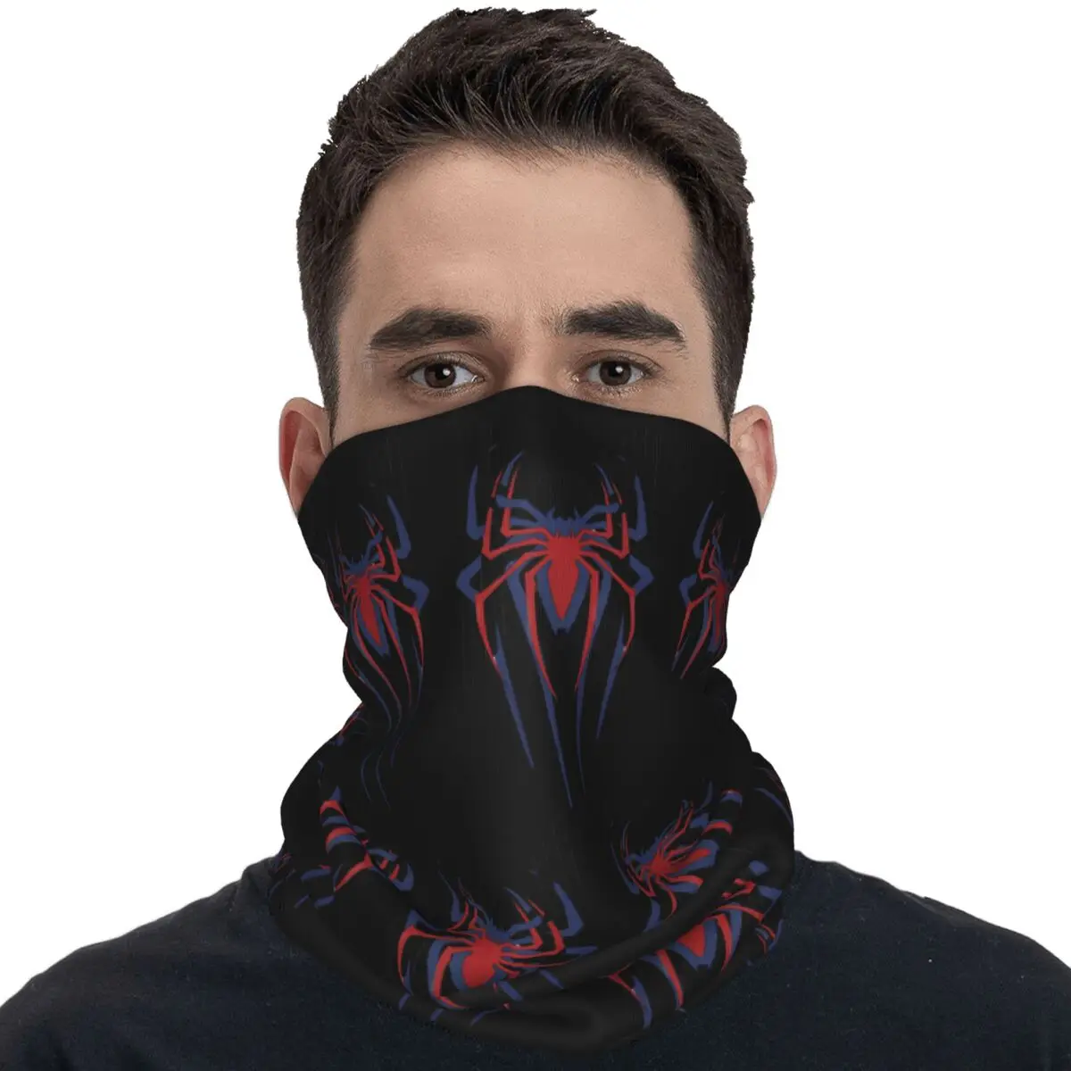 Spiderman Spider Logo Balaclava Hiking Camping Bicycle Mask Dustproof Breathable Face Cover Mask Spring Retro Scarves