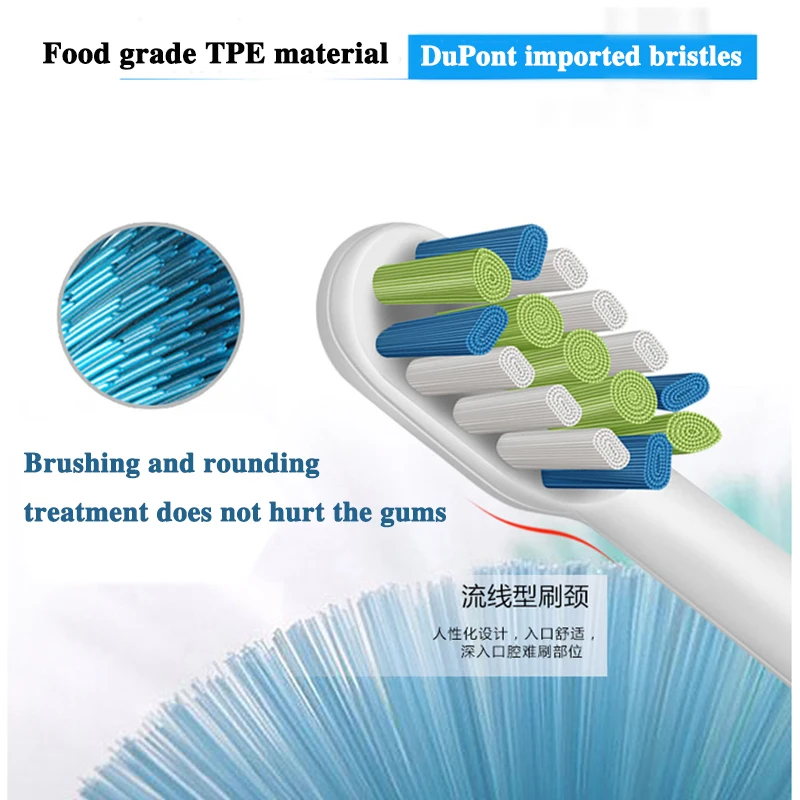 Ally per Xiaomi Mijia SOOCAS V1 V2 X3 X3U X5 D3 testine per spazzolino elettrico 3D testine di ricambio ad alta densità per sbiancamento orale