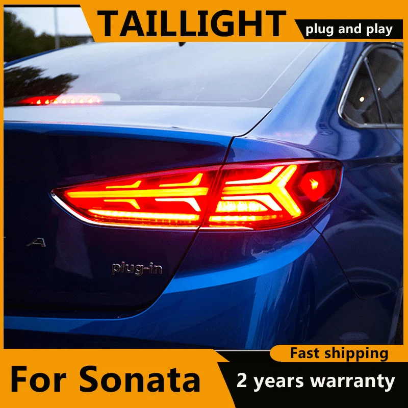 Tail Lights for Hyundai Sonata 9 2018-2019 TT-ABC LED DRL Car Light Assembly Signal Auto Accessories Modified Refitting Lamp