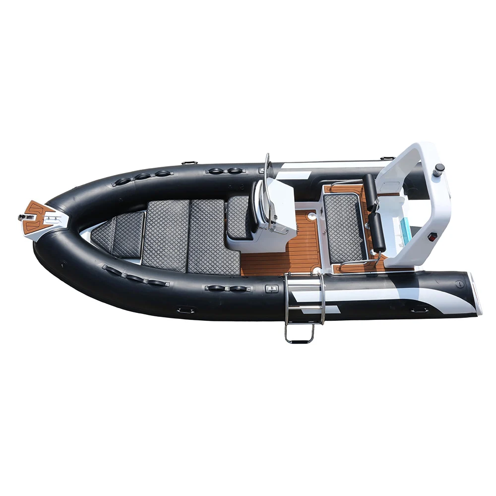 CE Certified RIB-500 Fiberglass Inflatable Luxury Sport Yacht-High-Speed Fishing Sightseeing & Leisure Cruising Boat