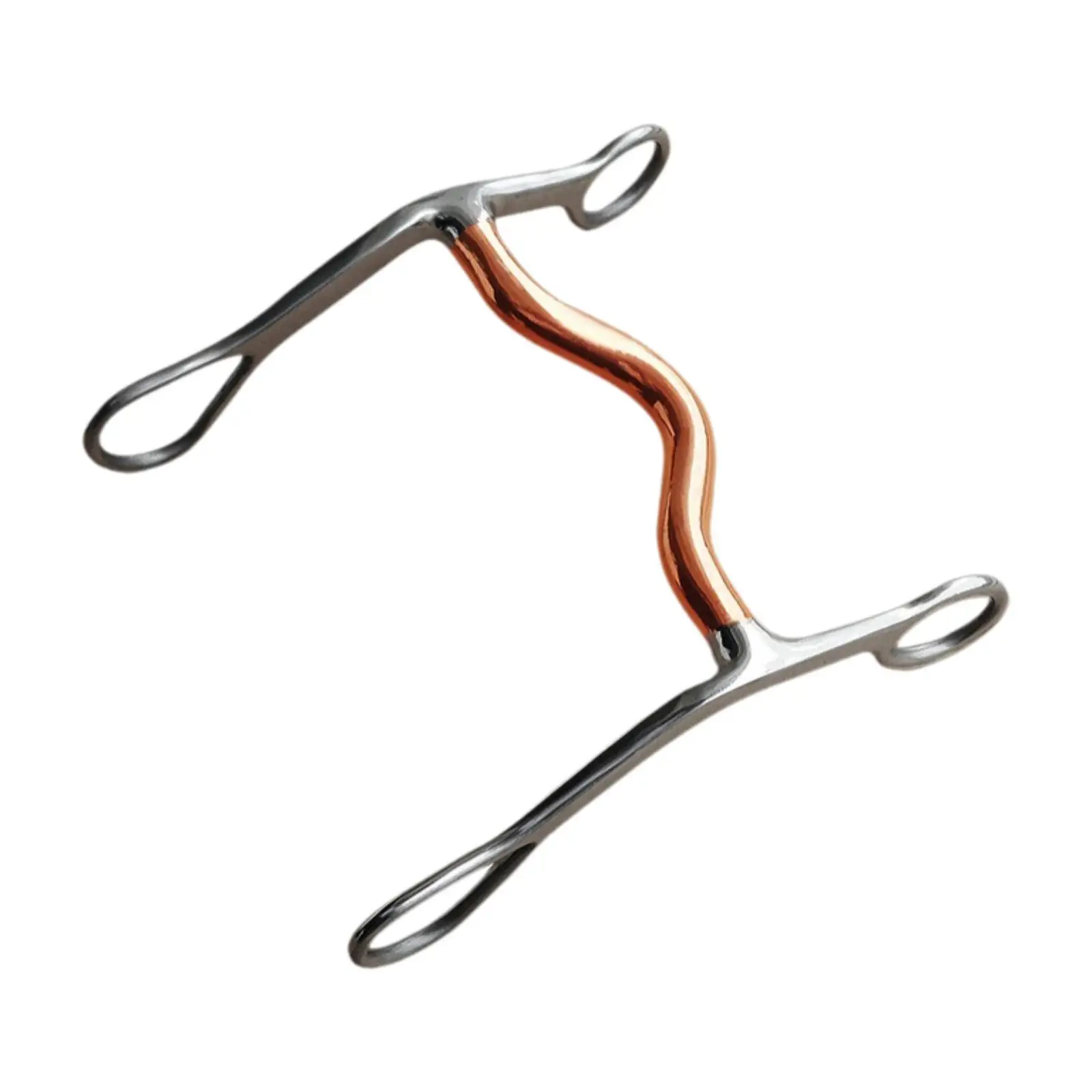 لقمة فم الفروسية على شكل حصان مع لقمة حصان دوارة نحاسية #2