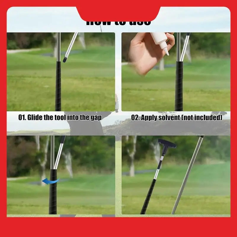 Golf Grip Removal Tool & Golf Grips Tape Remover, V-Groove Grip Remover Saver Repair Tool Essential Accessories