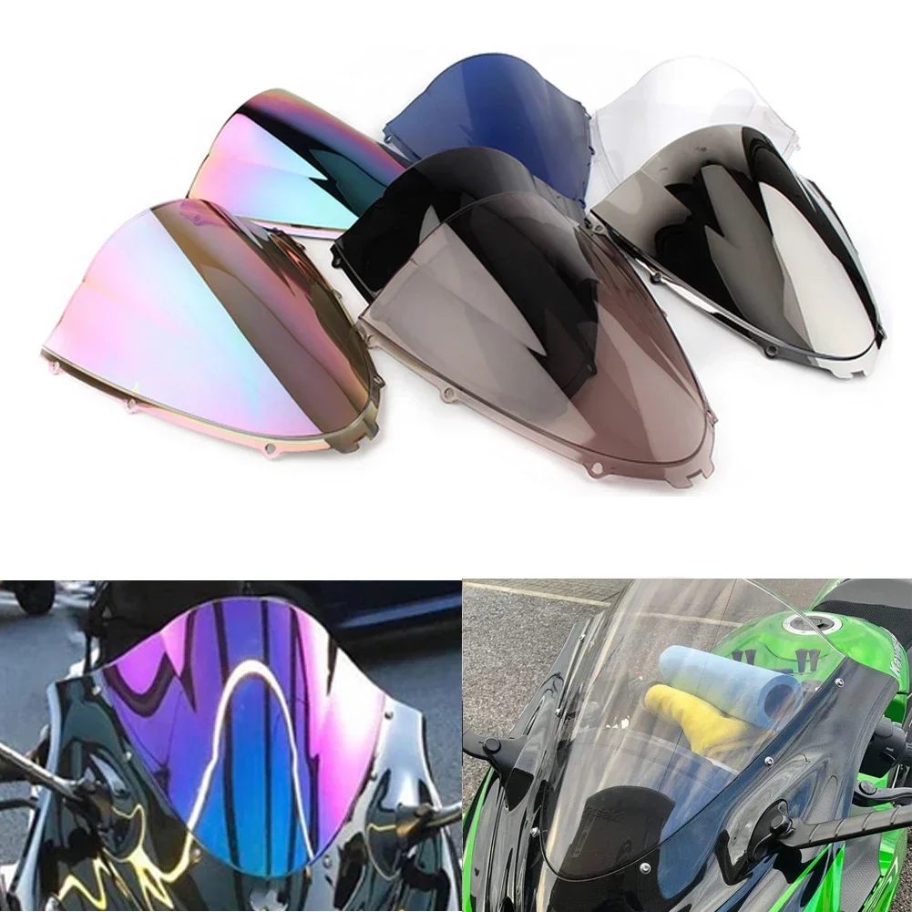 

Motorcycle For Kawasaki Ninja ZX14R ZX-14R ZX-14 ZZR1400 ZZR 1400 screen Double Bubble Windshield Deflector Protector WindScreen