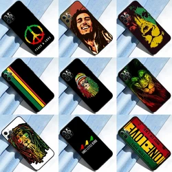 Bob Marley Rasta Lion Case For iPhone 14 15 16 12 11 13 Pro Max XS X XR Plus 13 12 Mini Back Cover Shell