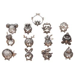 BoYuTe (20 Pieces/Lot) Metal Alloy Hollow Lantern Pendant Gourd Rabbit Crown Handmade Materials DIY Jewelry Retro Accessories