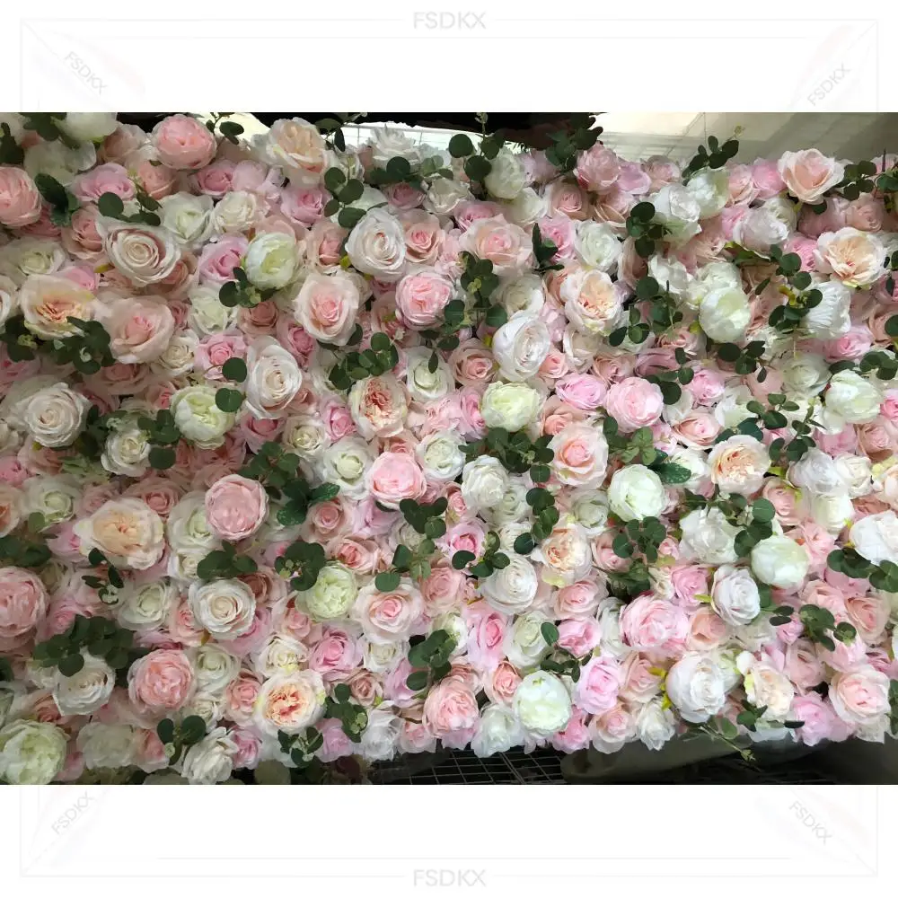 FSDKX  Wholesale Promise for Christmas Wedding Decoration Artificial Red Rose and Lotus Runner Silk Table Flower Runners - view 2
