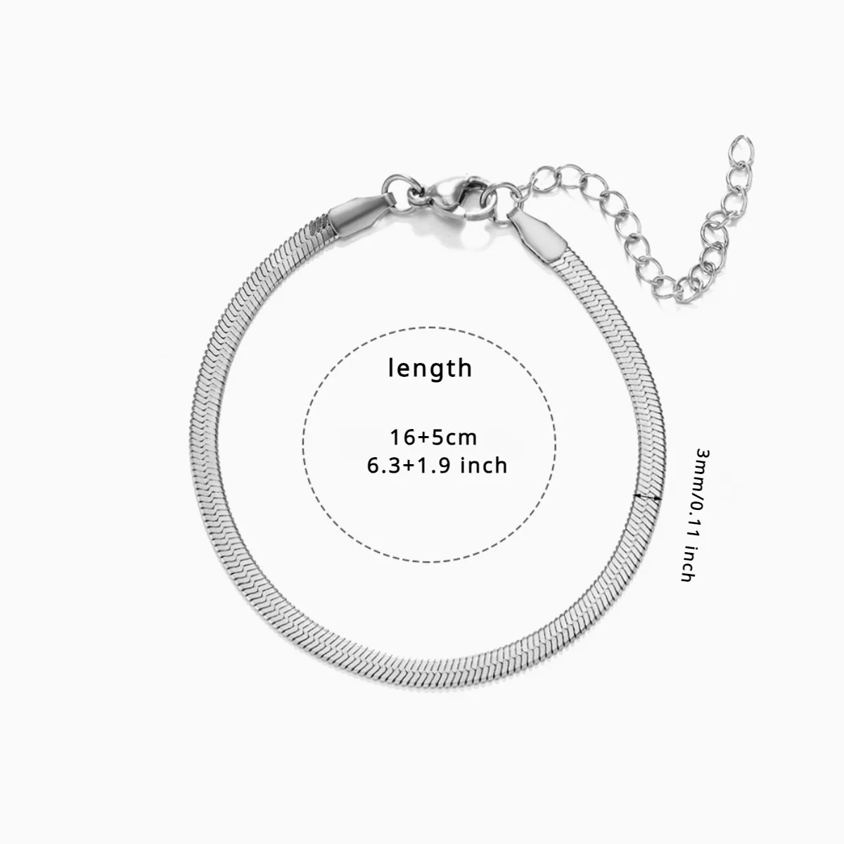 Y2k Simple Fashion Style Stainless Steel Bracelet Women's Golden Silvery Snake Bone Chain Travel Bata Sexy Party Stylish Gift image 5