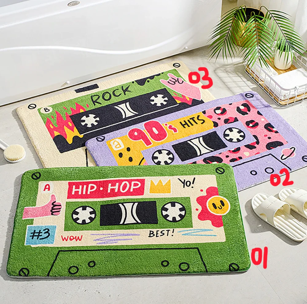 

Retro Classic Radio Cassette Soft Carpet Patterned Keep off Home Decor Modern Custom Carpet Fashion Decor Cool Rug Gifts