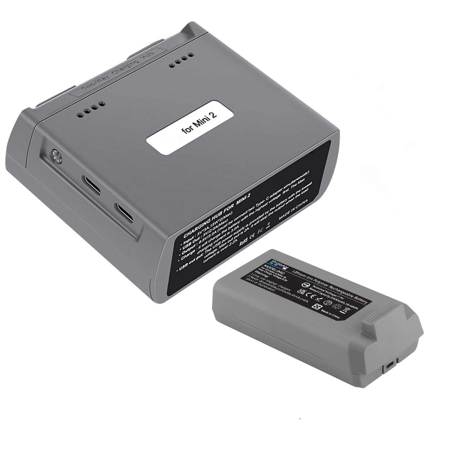Batería Inteligente Para DJI Mini 2, Mini SE, Mini 2 SE Y Mini 4K – 2400 MAh, 7.7V, Hasta 31 Minutos De Vuelo Con Protección Integrada