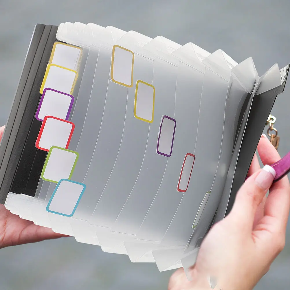 

2Pcs High-Grade PP Mini Folder Bag Multi-Purpose Small Document Holder Portable File Organizer for Outdoor Office Use