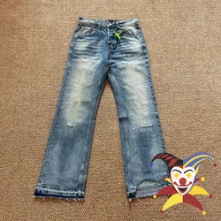 Washed Destroy Vintage ERD Straight Leg Jeans Pants Men Women 1:1 Top Quality Joggers Trousers