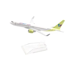 JASON TUTU 16cm Korean JINAIR Boeing 737 Plane Model Airplane Model Aircraft Model Diecast Metal 1:400 Airplanes Plane Toy Gift