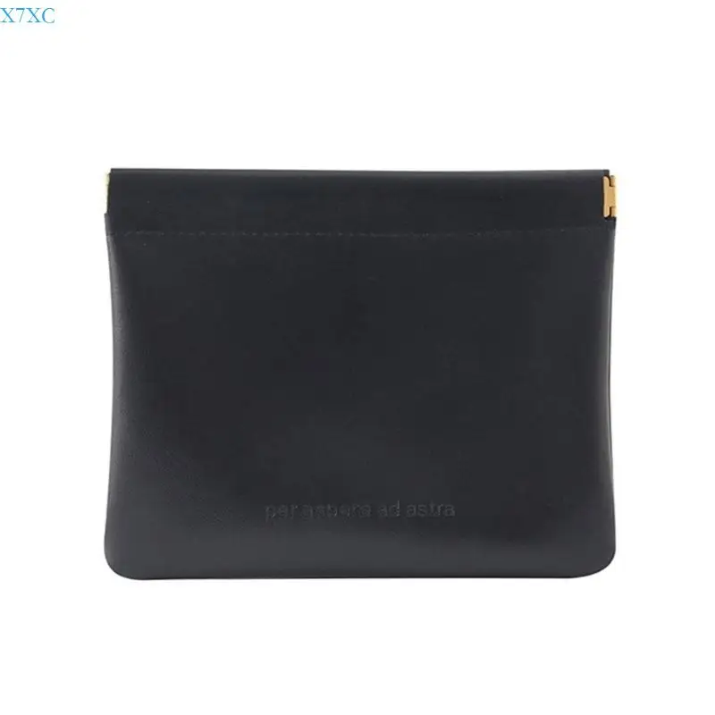 X7XC Practical PU Leather Small Travel Pouches Storage for Cosmetics Keys and Jewelry