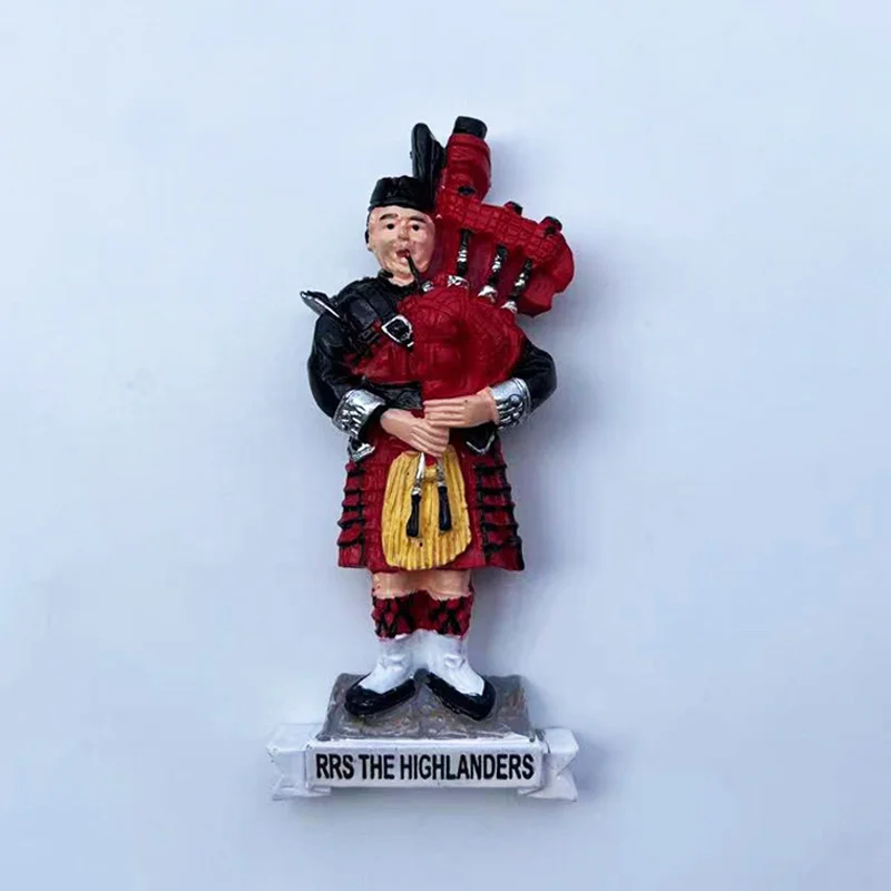 

3D Highland Piper Resin Fridge Magnet - Scottish Traditional Bagpiper - RRS The Highlanders