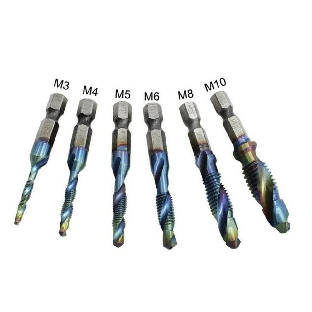 

Efficiently Designed 6PCS HSS Metric Tap Drill Bits with Hex Shank Perfectly Suited for DIY Projects and Repairs