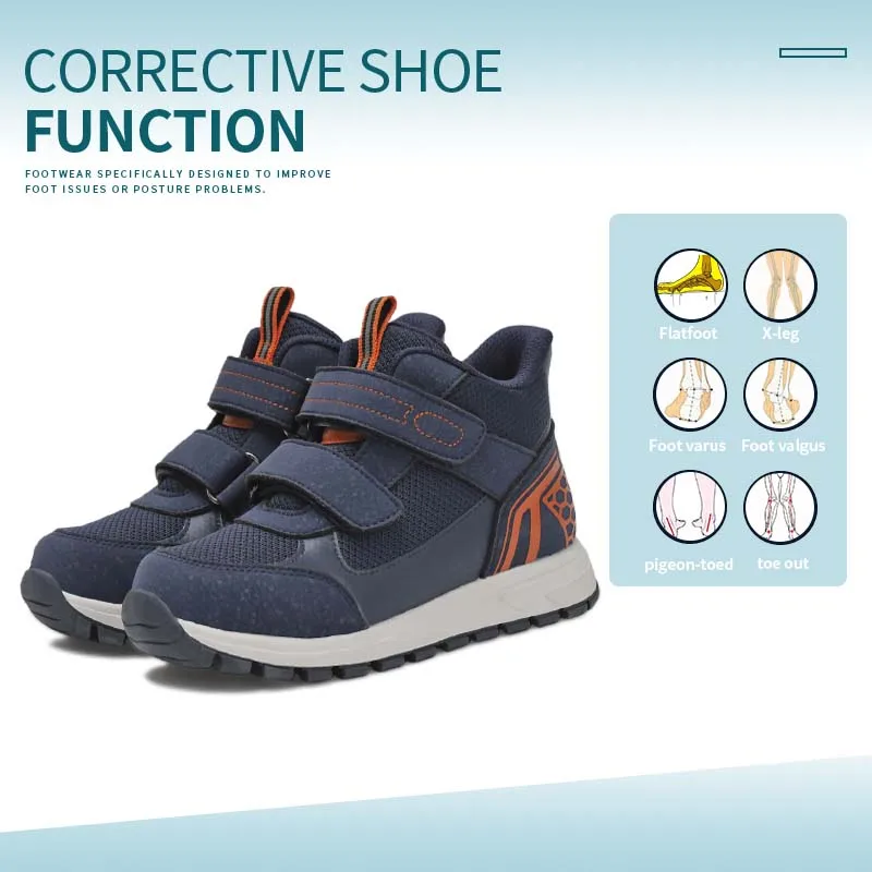 Princepard Kids Orthopedic Sneakers with Ankle Support for Clubfoot and Flatfeet Tennis Footwear Children's Corrective Shoes