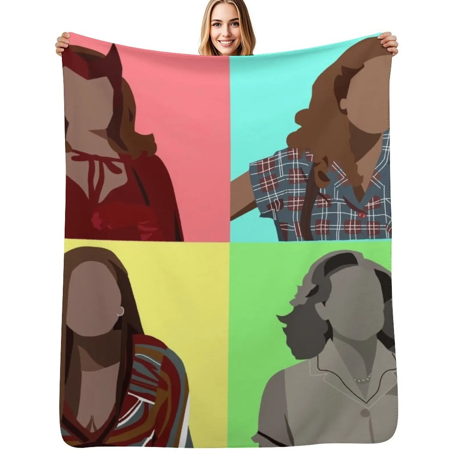 Four Realities Throw Blanket Air Conditioner Soft Blanket for Office Home