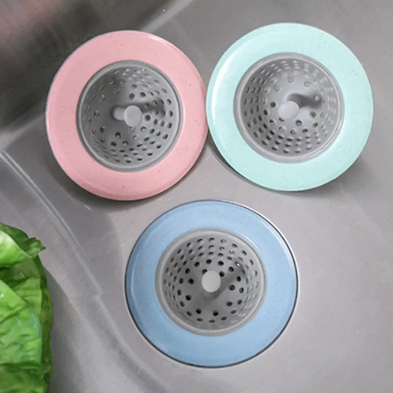 Silicone Sink Strainer Sieve Kitchen Sink Filter Sewer Strainer Stopper Drains Hair Catcher Waste Collector Bathroom Accessory