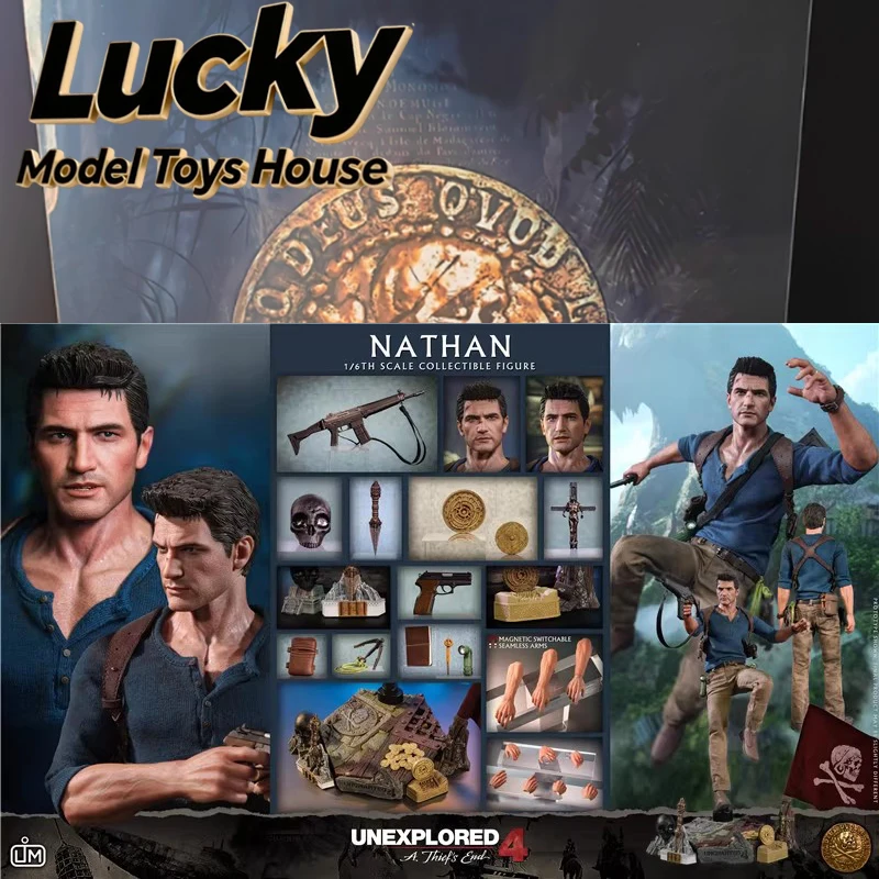 Quick Shipment 1/6th Scale Collectible Nathan Action Figure Unexplored Movie Role Simulation 12inch Full Set Soldier Model Gift