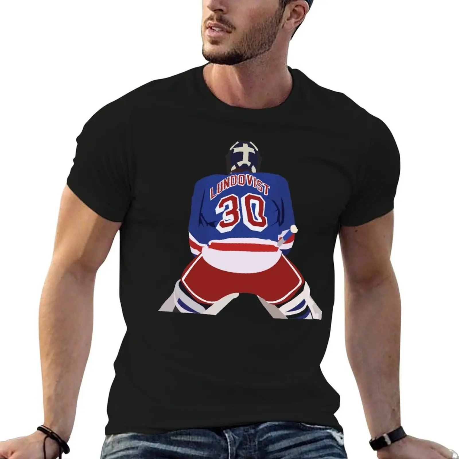 

Henrik Lundqvist Illustration T-Shirt cotton t shirts man 100% man t shirt cotton T-Shirt