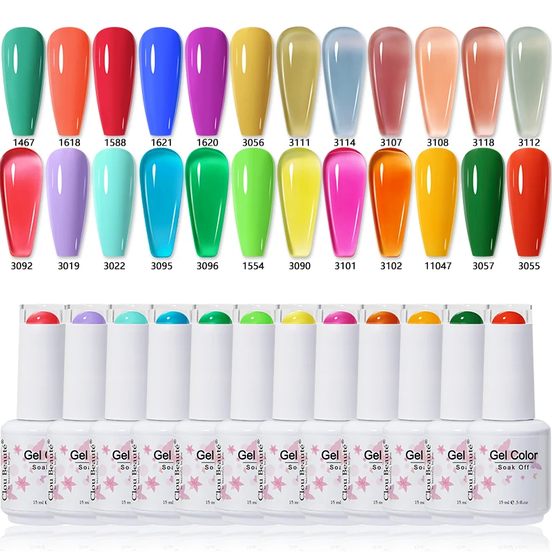 Clou miles-Verhéritage à Ongles en Gel UV Semi-Continu, Couche de Finition Interdite, 126 Couleurs, 15ml