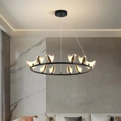 Modern Magpie Bird LED Pendant Lamp Creative Bird Chandelier for Bedroom Living Room Loft golden animal Pendant light