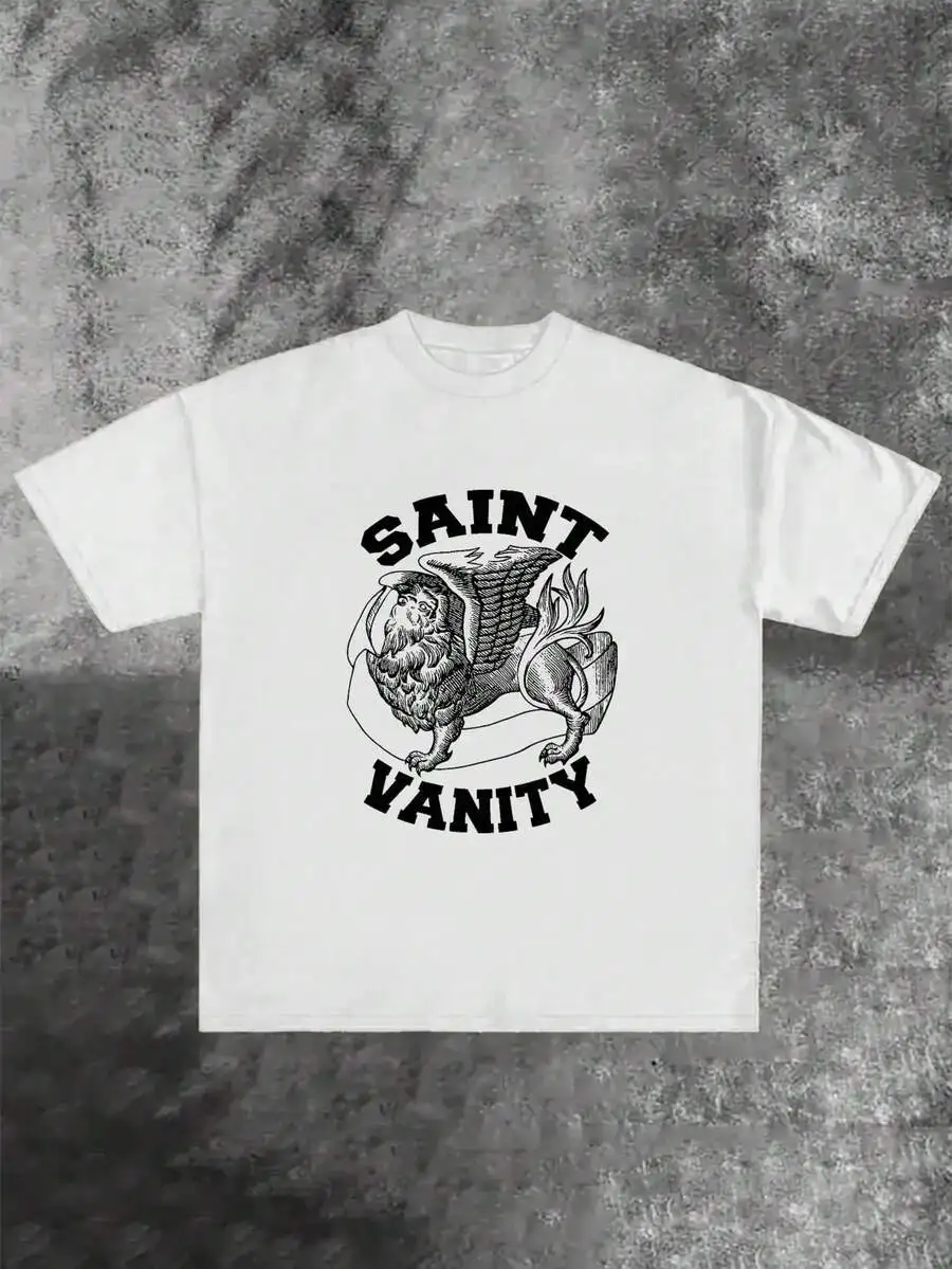 Saint Vanity Graphic T-Shirt - Unique Mythical Creature Design, Comfortable Fit For Casual Wear,  Streetwear Style, Perfect For
