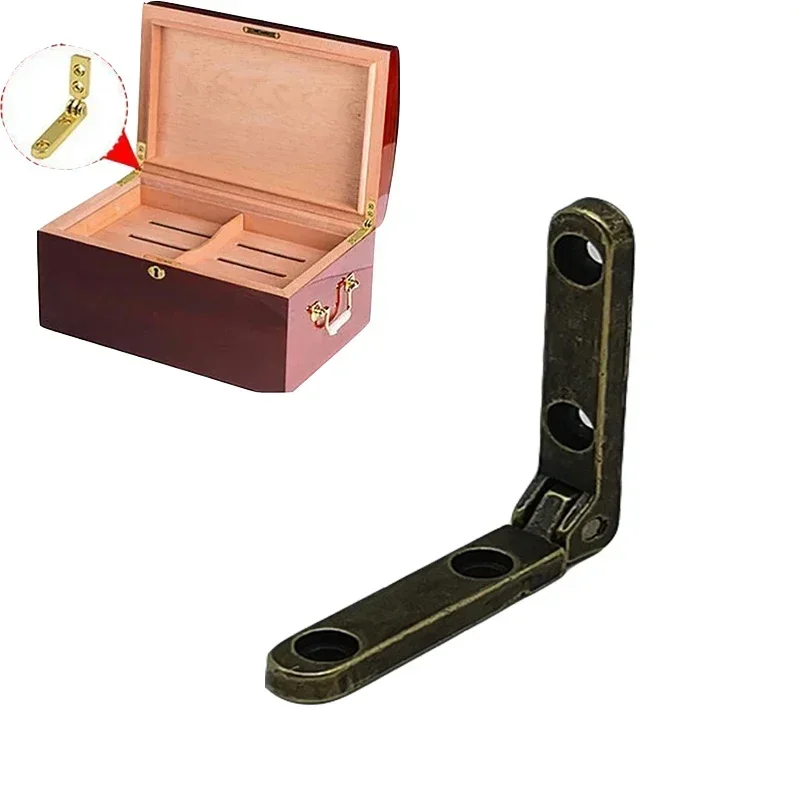 Jewelry Display Chest Wooden Box Hinges W L Shape 90 Degree Support Spring Hinge
