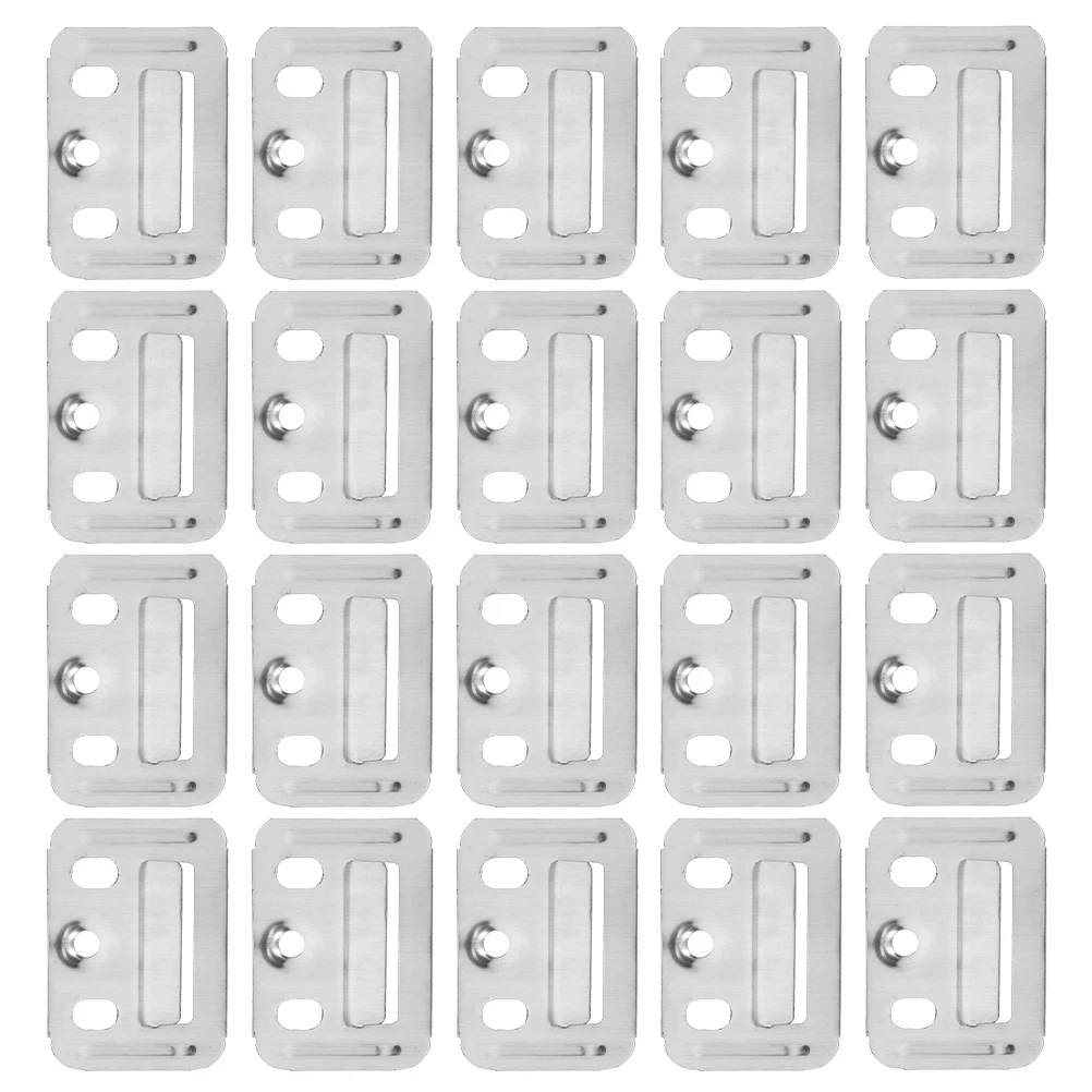 

100pcs Stainless Steel Fixing Buckles Quick Installation Mounting Durable Buckles Integrated Furniture Fixings Wall Clips Wood