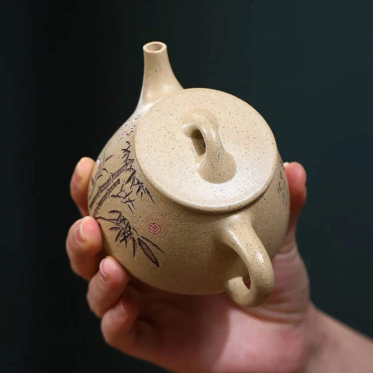 Gao Shi Piao Yixing Zisha Teapot Made From Original Ore Of Old Duan Clay Hand-Carved By Famous Artisans A Collectible Utensil
