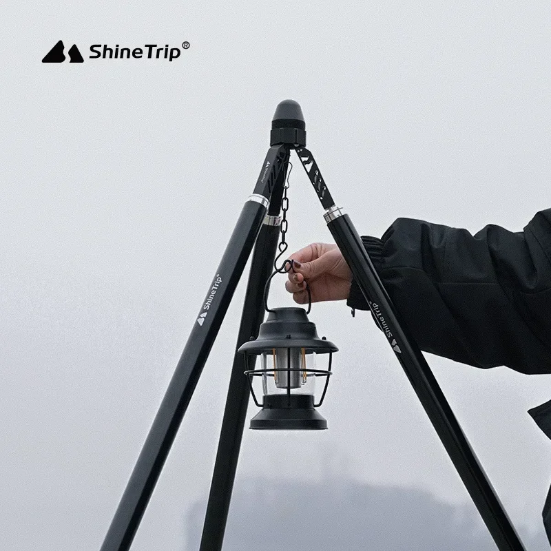 ShineTrip Outdoor Multifunctional Aluminium Alloy Tripod Camping Stand Outdoor Head Light Stand Tent Support Tripod