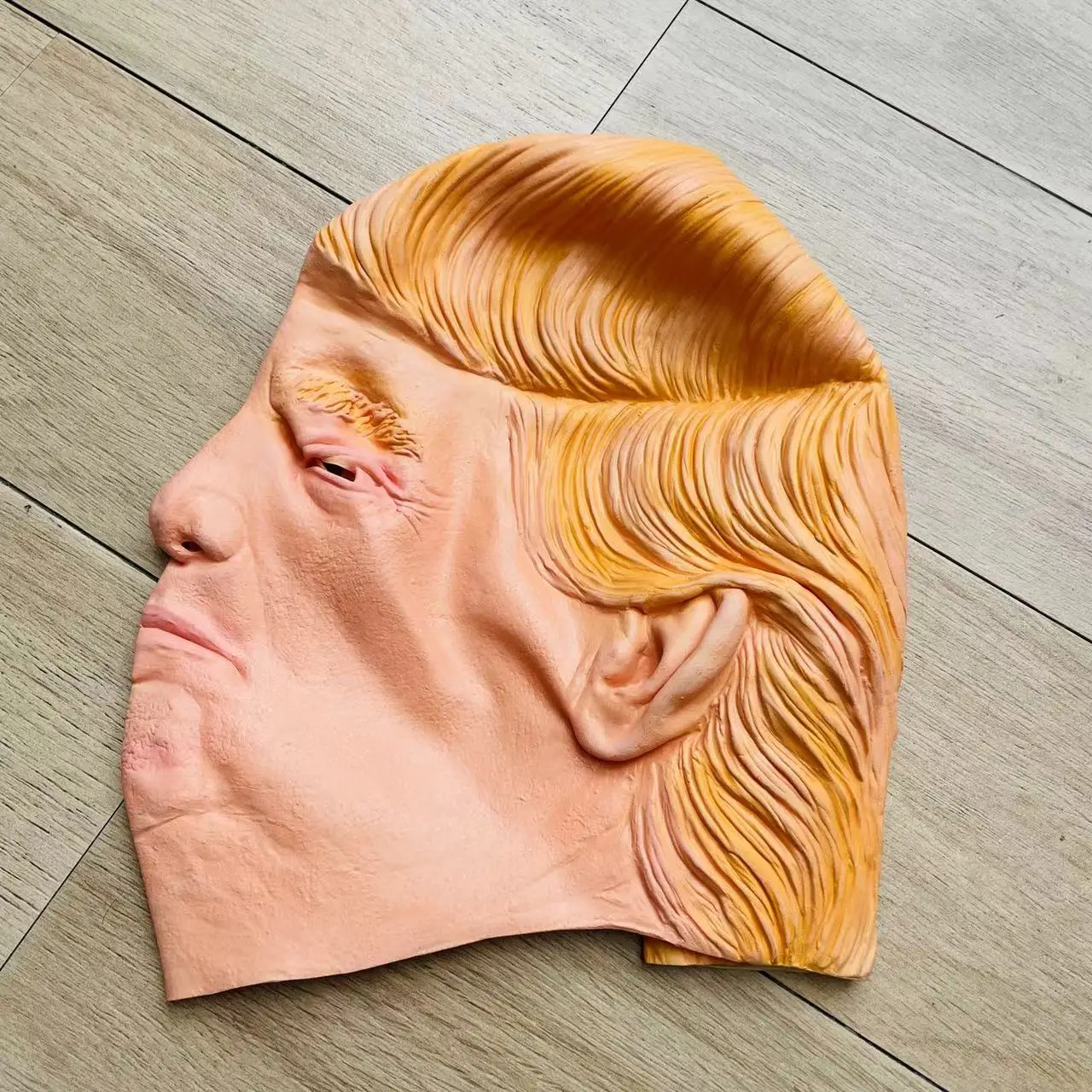 Zabawna maska imprezowa maska lateksowa Halloween akcesoria do odgrywania ról nakrycia głowy dla dorosłych karnawał przebranie żółte włosy męski element ubioru